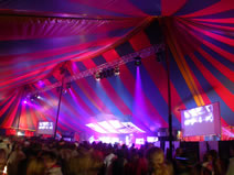 Event Goers Inside the Tent